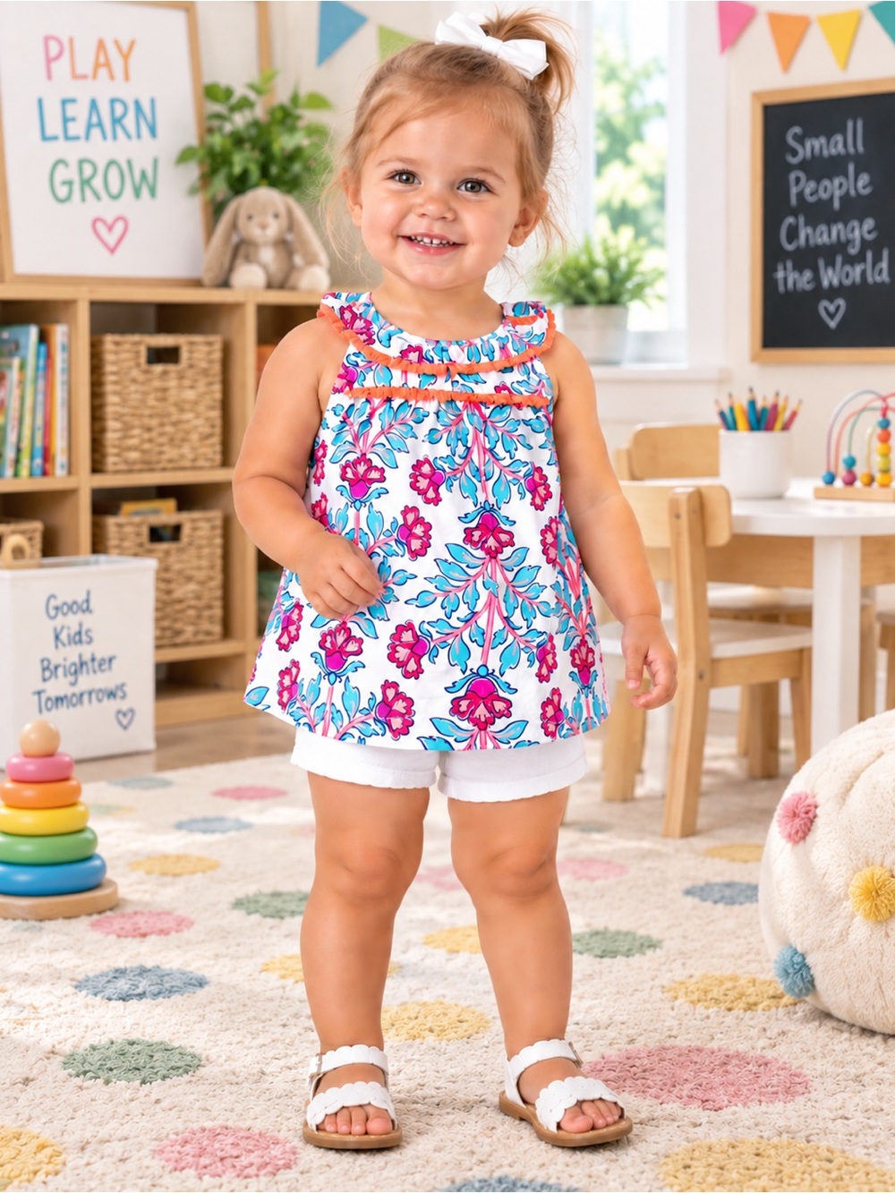 Carter's Baby Girl Floral Fringe Tank - 18
Months